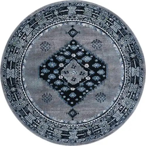 Safavieh Vintage Hamadan Collection VTH202B Blue Power Loomed Synthetic Rug Product Image