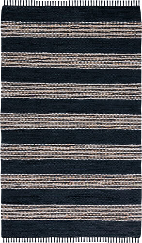 Safavieh Vintage Leather Collection VTL601Z Black Hand Woven Cotton Rug Product Image