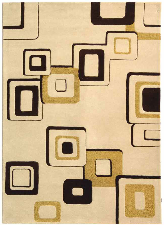 Modern Loom Beige Wool Rug 46 from the Modern Rug Masters collection at