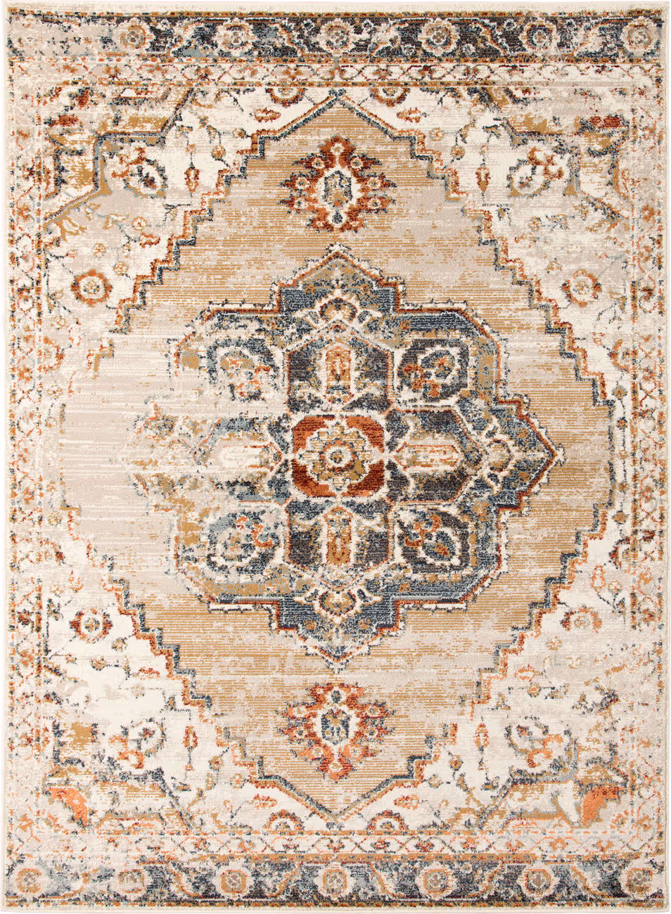 Modern Loom Allure Beige Power Loomed Synthetic Rug