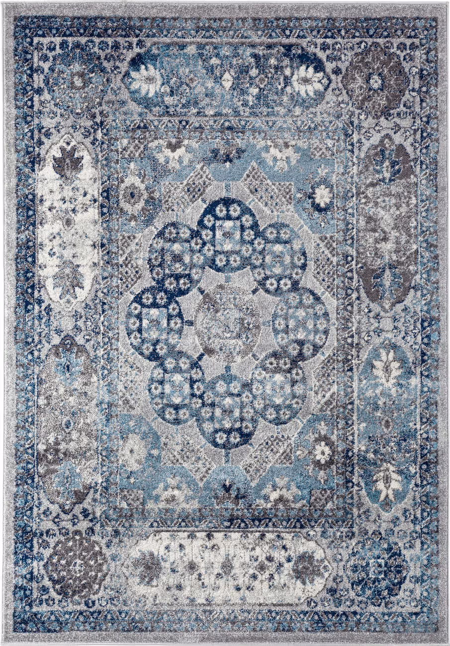 Modern Loom Alexandria Blue Power Loomed Synthetic Rug