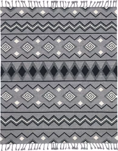 Modern Loom Artifacts Gray Flatweave Wool Rug Product Image