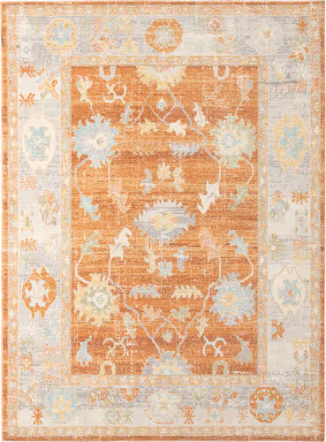 Modern Loom Bohemian Orange Power Loomed Synthetic Rug Product Image