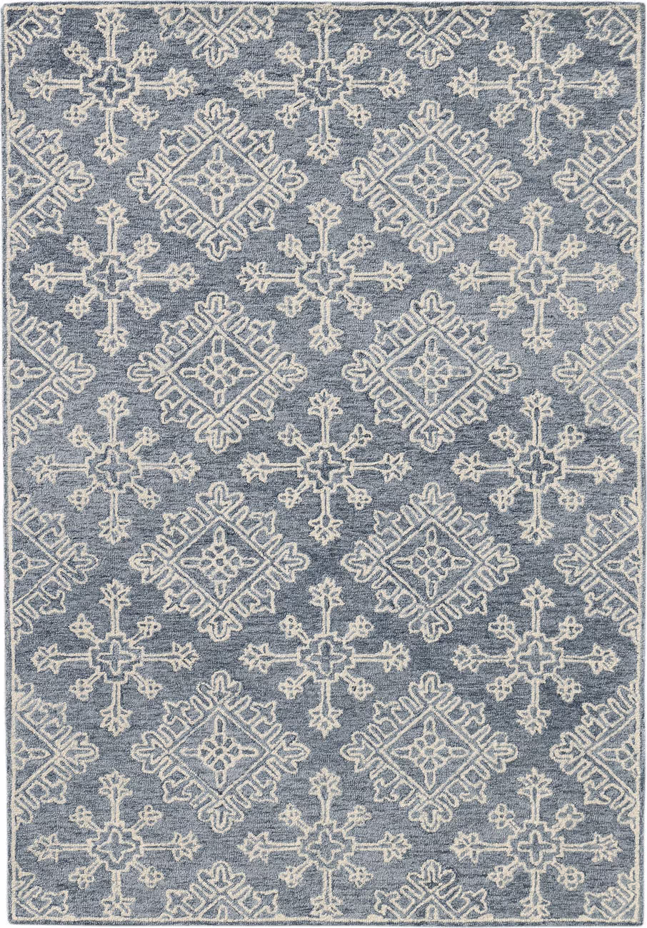 Modern Loom Boston Blue Hand Tufted Wool Rug