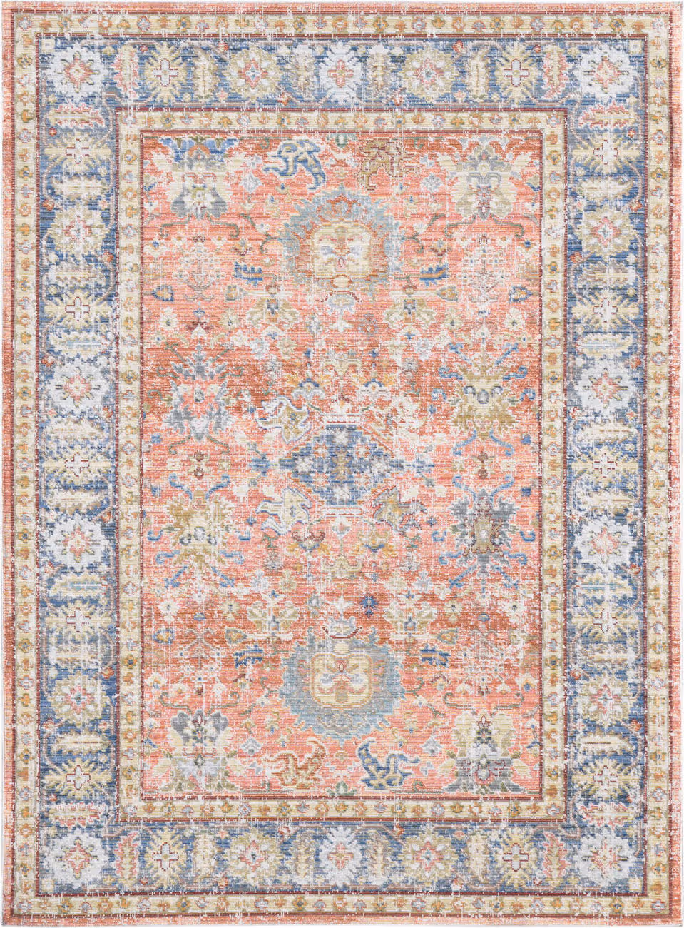 Modern Loom Century Multi-Colored Power Loomed Synthetic Rug