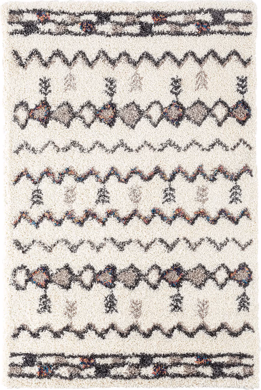 Modern Loom Denver Beige Shag Synthetic Rug