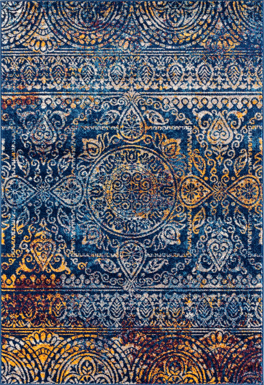 Modern Loom Manhattan Multi-Colored Power Loomed Synthetic Rug