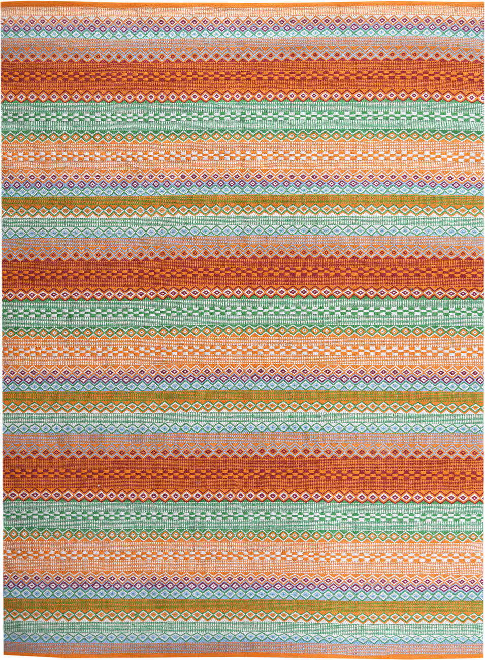 Modern Loom Petra Multi-Colored Flatweave Cotton Rug