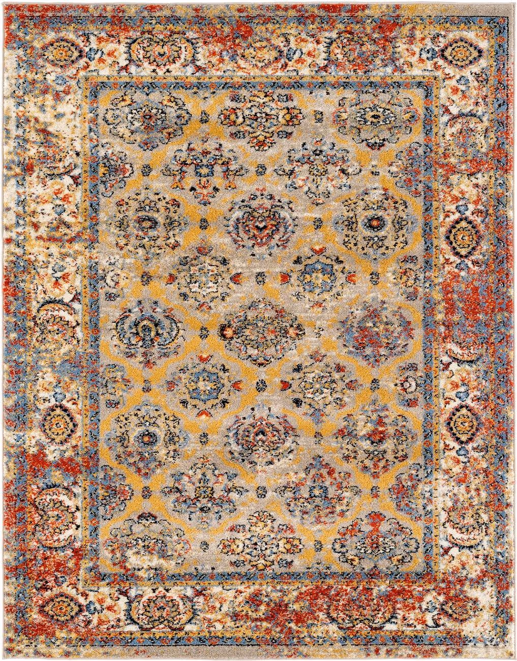 Modern Loom Sanya Multi-Colored Power Loomed Synthetic Rug