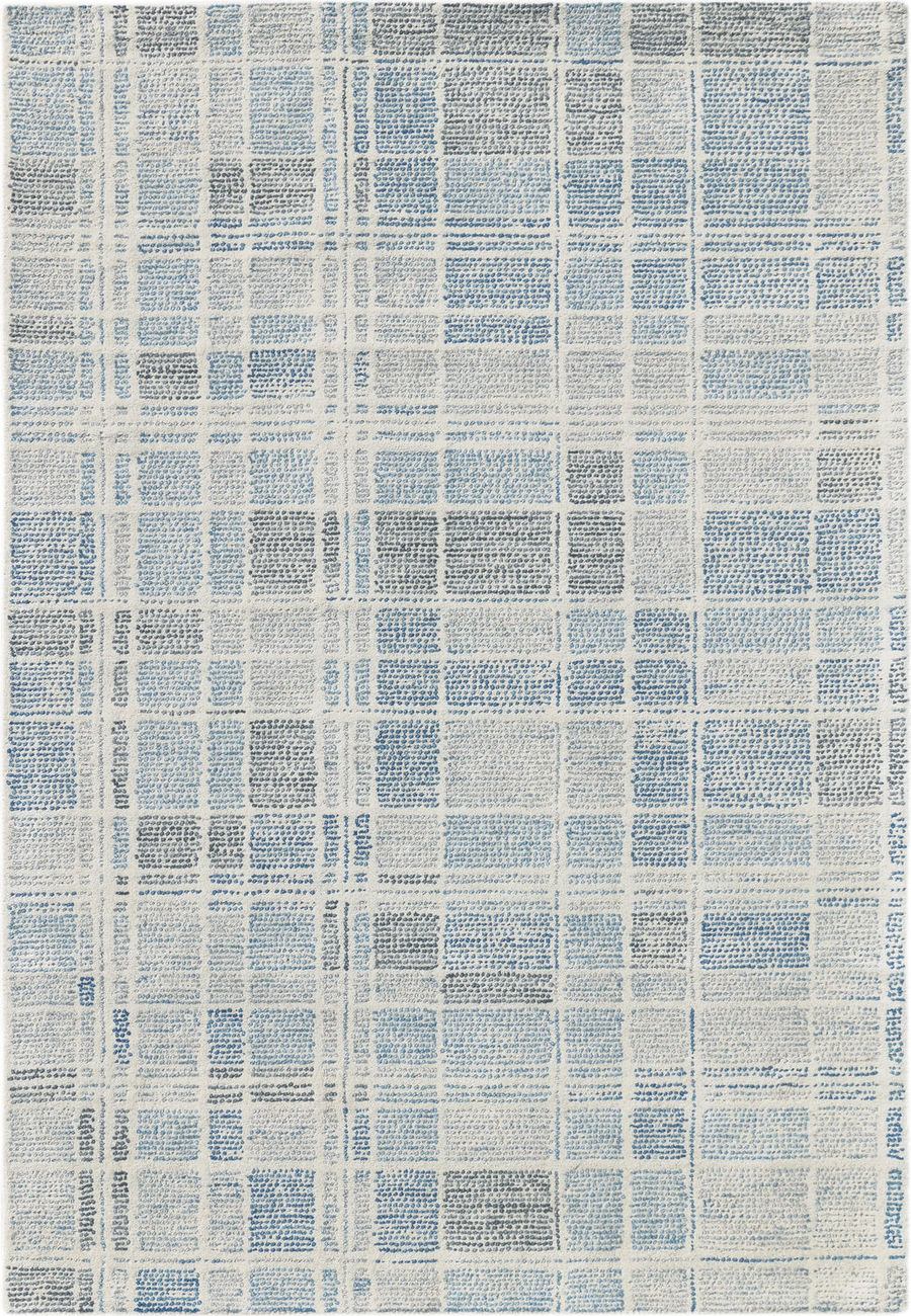 Modern Loom Vector VEC38 Light Blue Patterned Rug from the Bauhaus Minimal Design Rugs