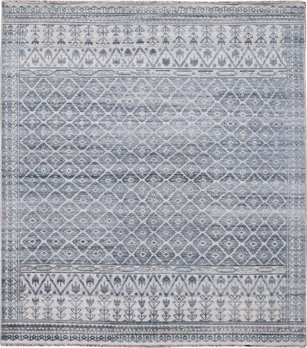 Modern Loom Winslow Blue Hand Knotted Silk Rug Product Image