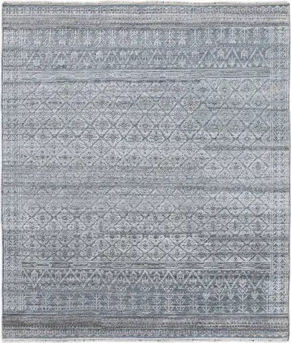 Modern Loom Winslow Gray Hand Knotted Silk Rug Product Image