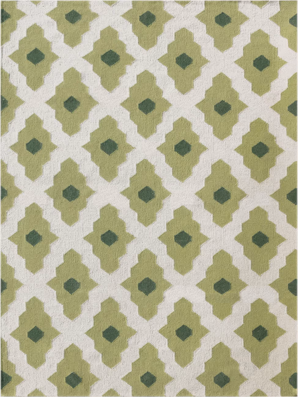 Modern Loom Zara ZAR-72 Green Patterned Reversible Rug