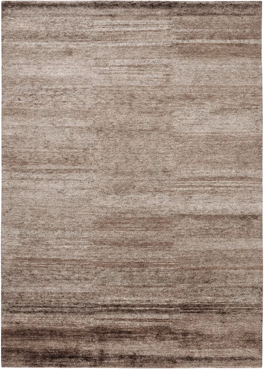I and I Brown Cotton Silk Rug