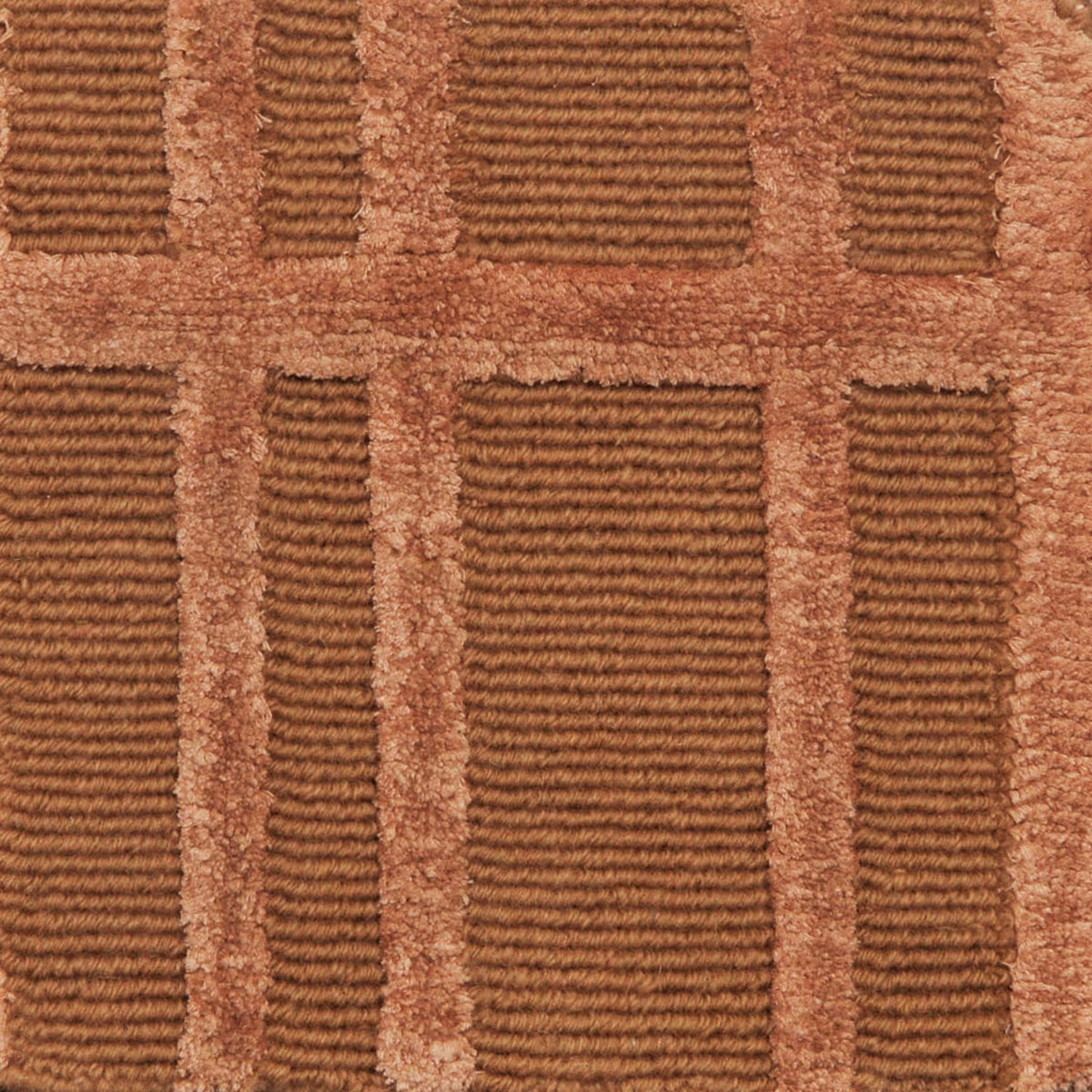 I and I Brown Patterned Silk Rug