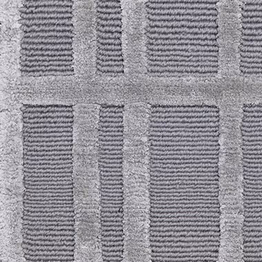 I and I White Patterned Silk Rug Product Image