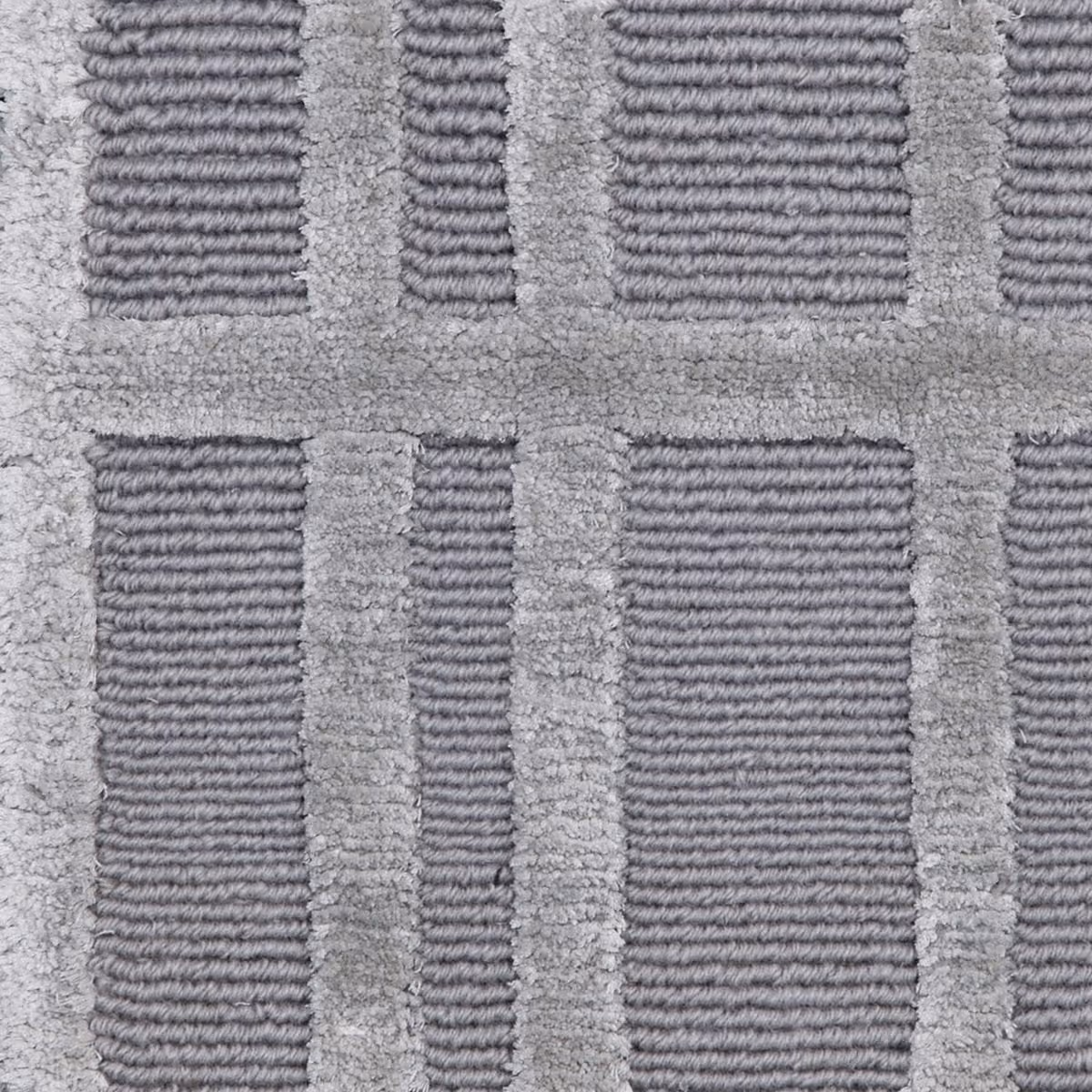 I and I White Patterned Silk Rug