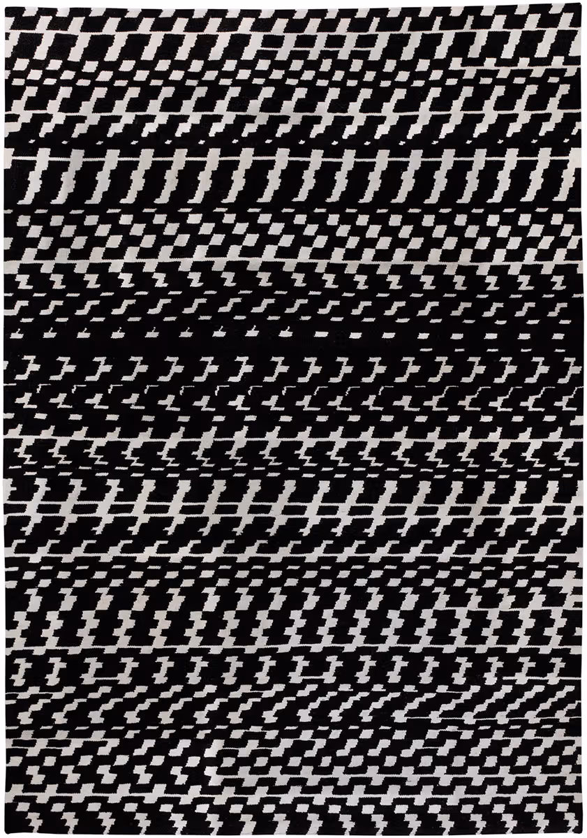I and I Gray Patterned Cotton Rug