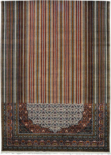 I and I Brown Abstract Cotton Rug Product Image