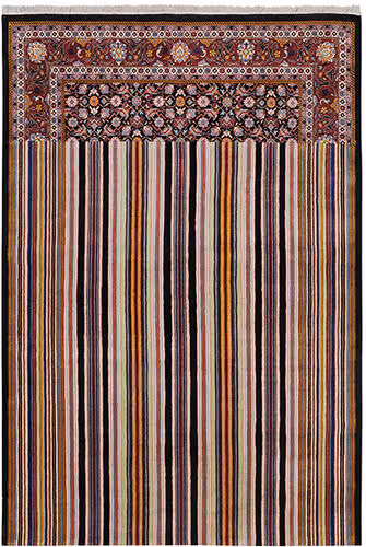 I and I Red Abstract Cotton Rug Product Image