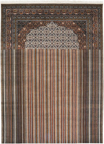 I and I Brown Abstract Cotton Rug 2 Product Image