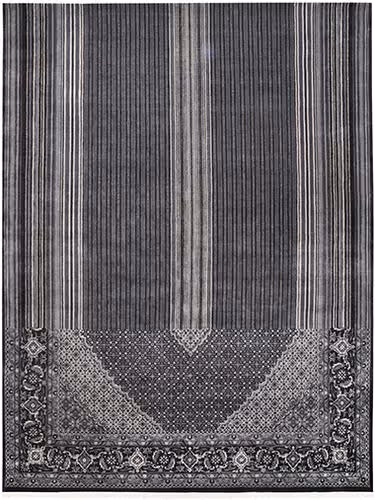 I and I Gray Abstract Cotton Rug Product Image
