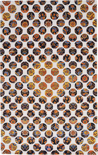 I and I White Abstract Cotton Rug 3 Product Image