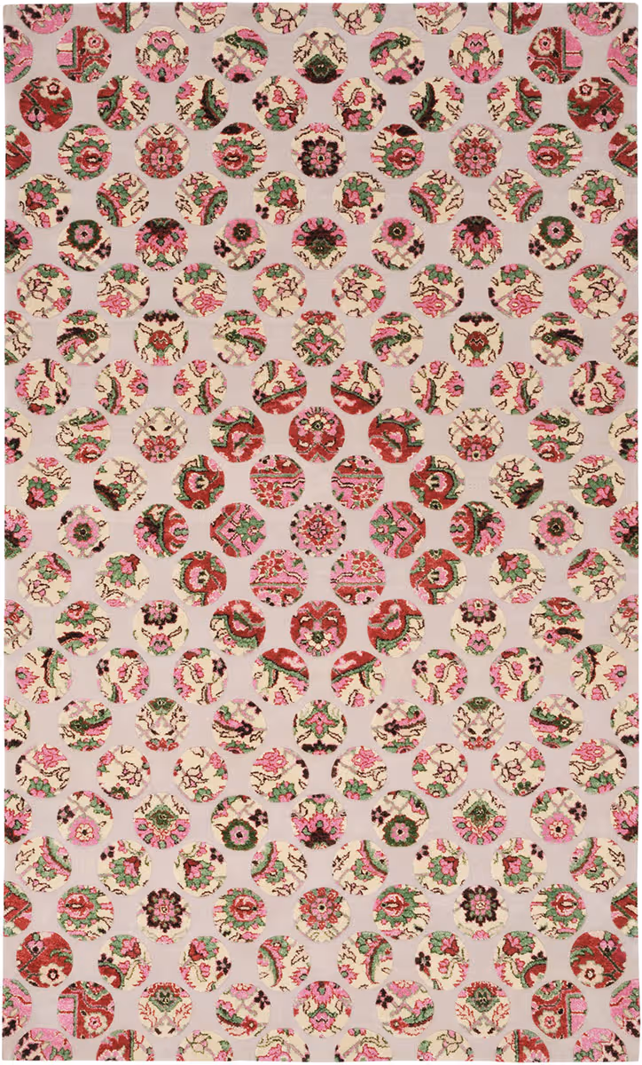 I and I Beige Abstract Cotton Rug