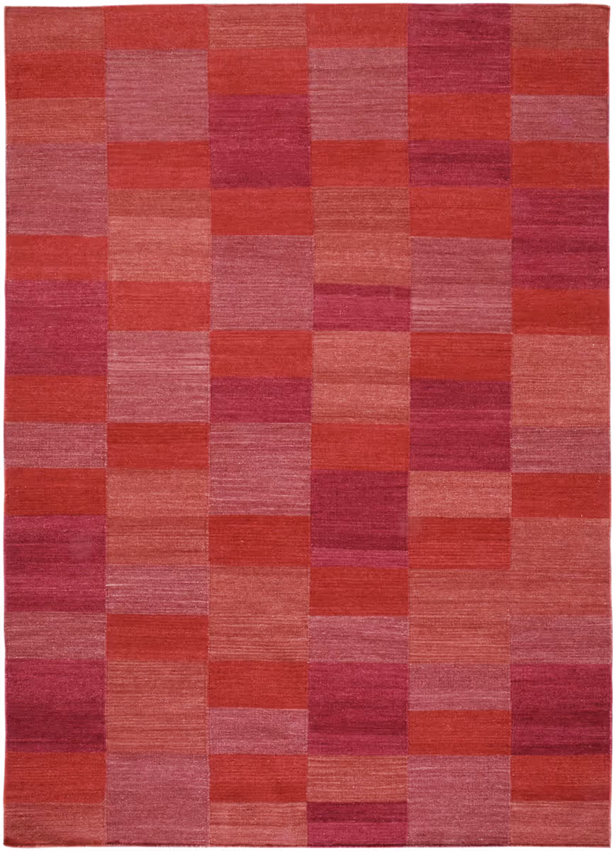 I and I Red Patterned Cotton Rug