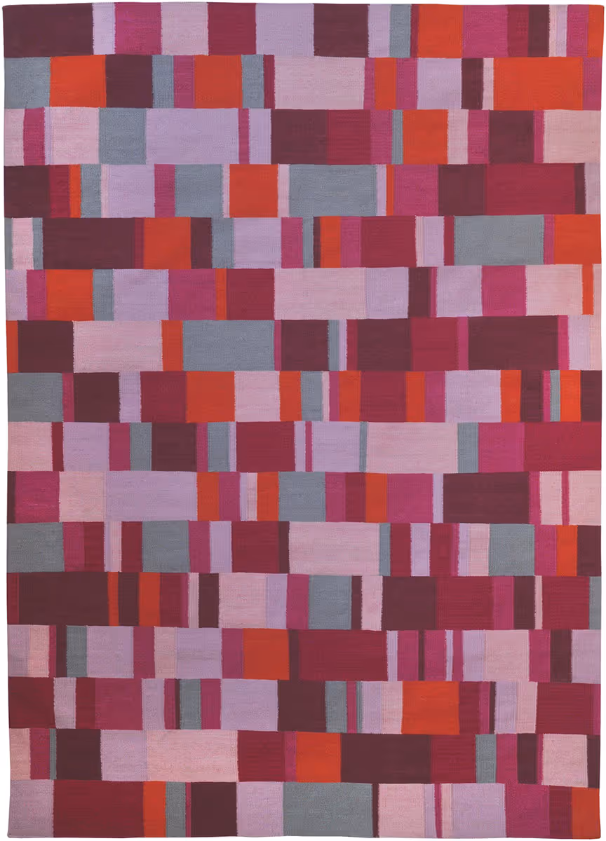 I and I Pink Patterned Cotton Rug