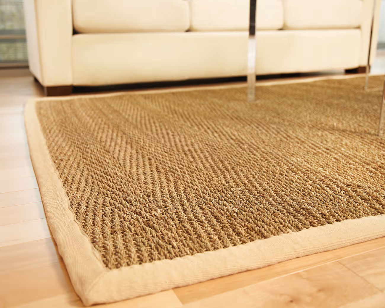Anji Mountain Beige Bordered Rug