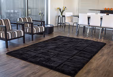 Bowron Black Sheepskin Oddly Shaped Rug 3 Product Image