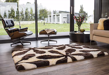 Bowron Brown Sheepskin Oddly Shaped Rug 7 Product Image