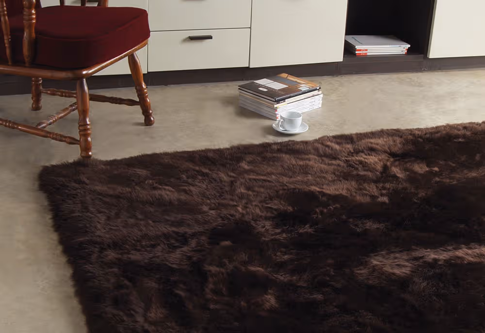 Bowron Brown Sheepskin Oddly Shaped Rug 9
