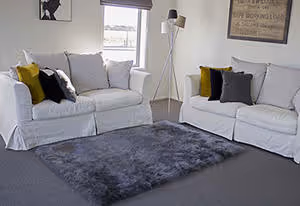 Bowron Blue Sheepskin Oddly Shaped Rug 2 Product Image