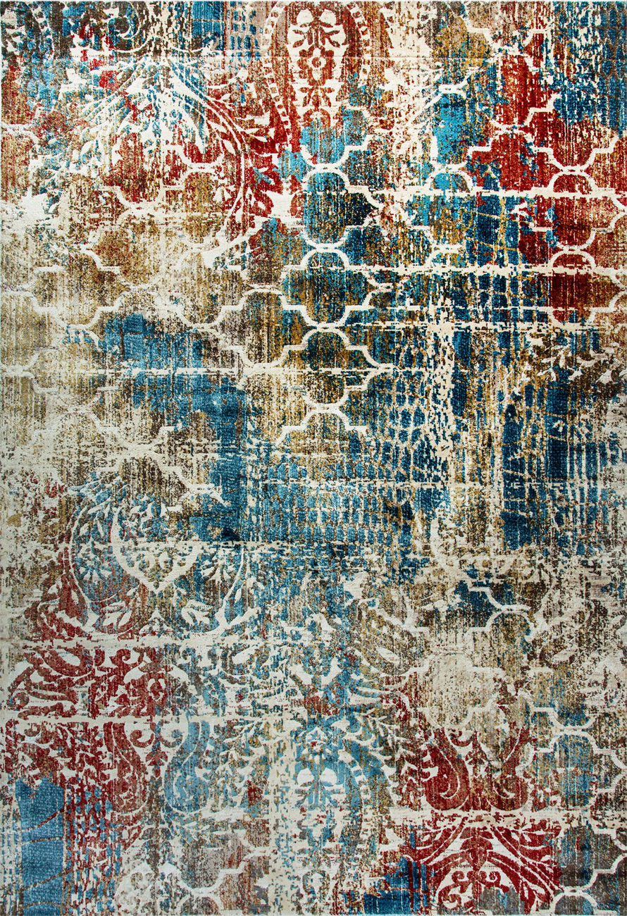 Modern Loom Prism 4442 Rust/Multi Abstract Rug from the Modern Rug ...