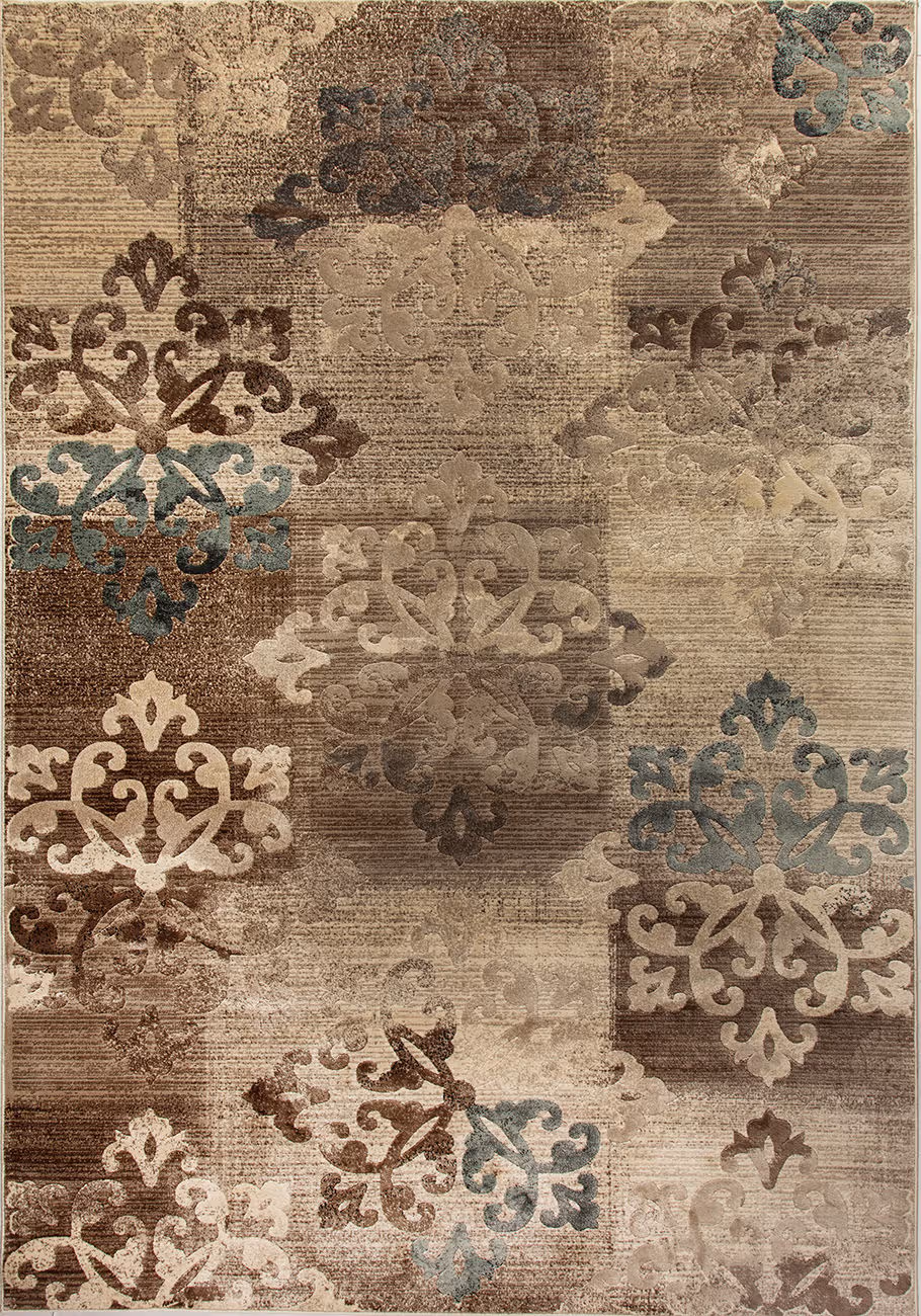 Dynamic Rugs Beige Abstract Silk Rug 8