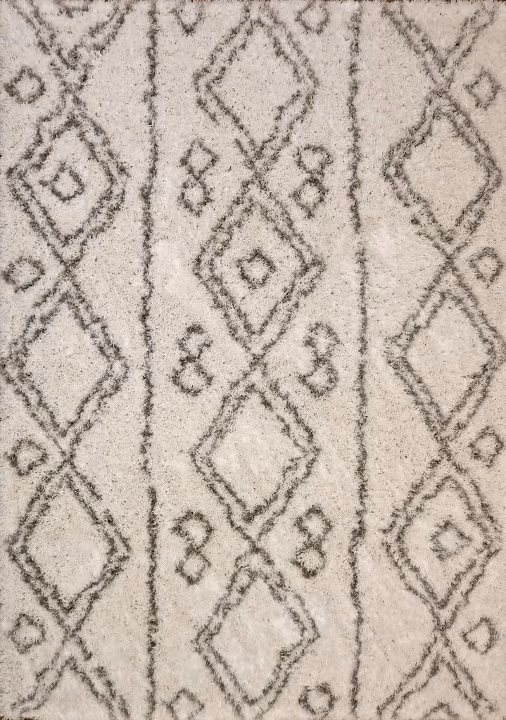 Modern Loom Nordic 7434 White/Silver Rug
