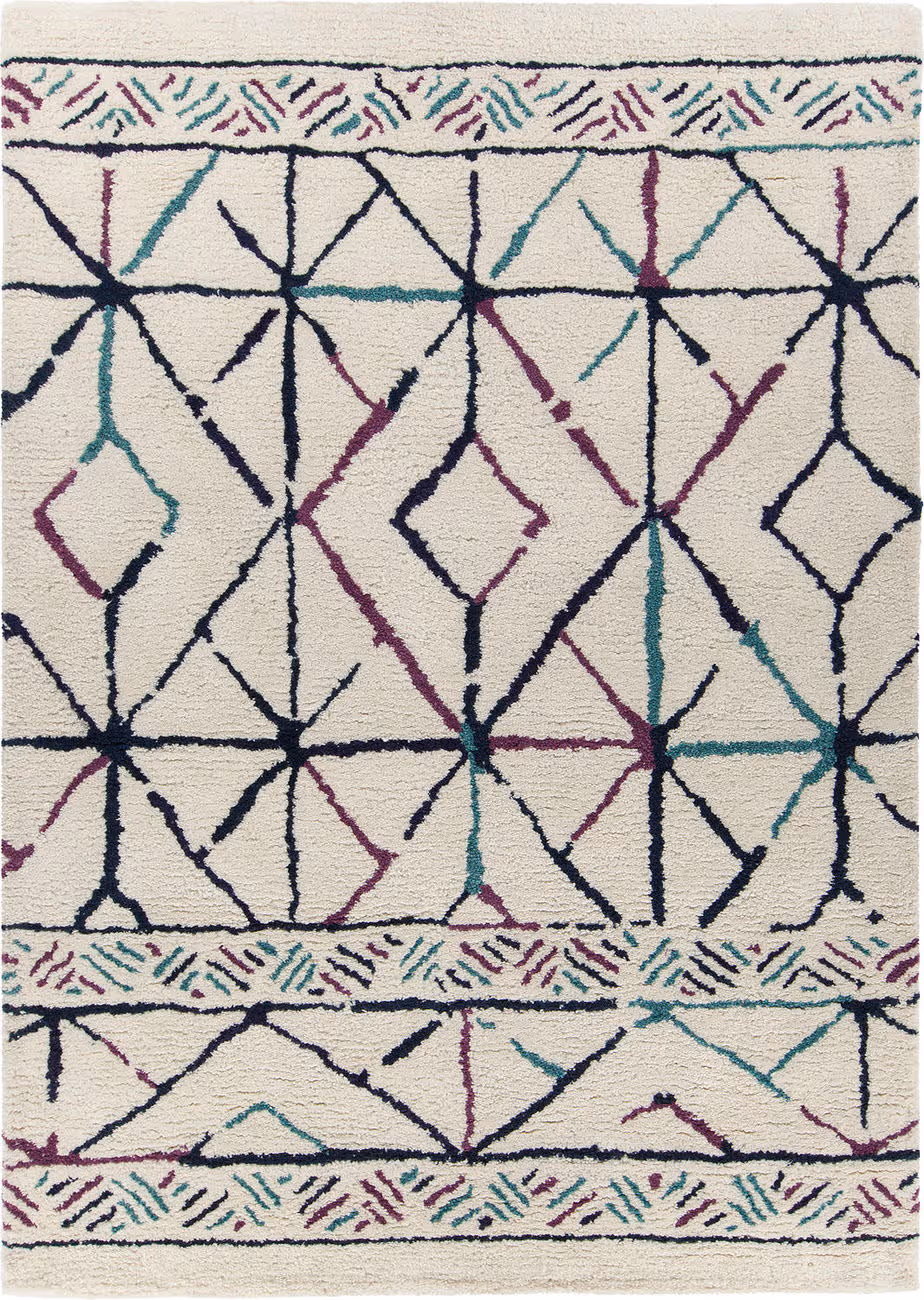 Chandra Antara ARC-33700 Ivory Animal Print Wool Rug