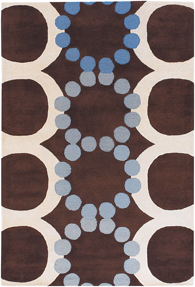 Chandra Bense AVL-6111 Dk. Brown Abstract Rug