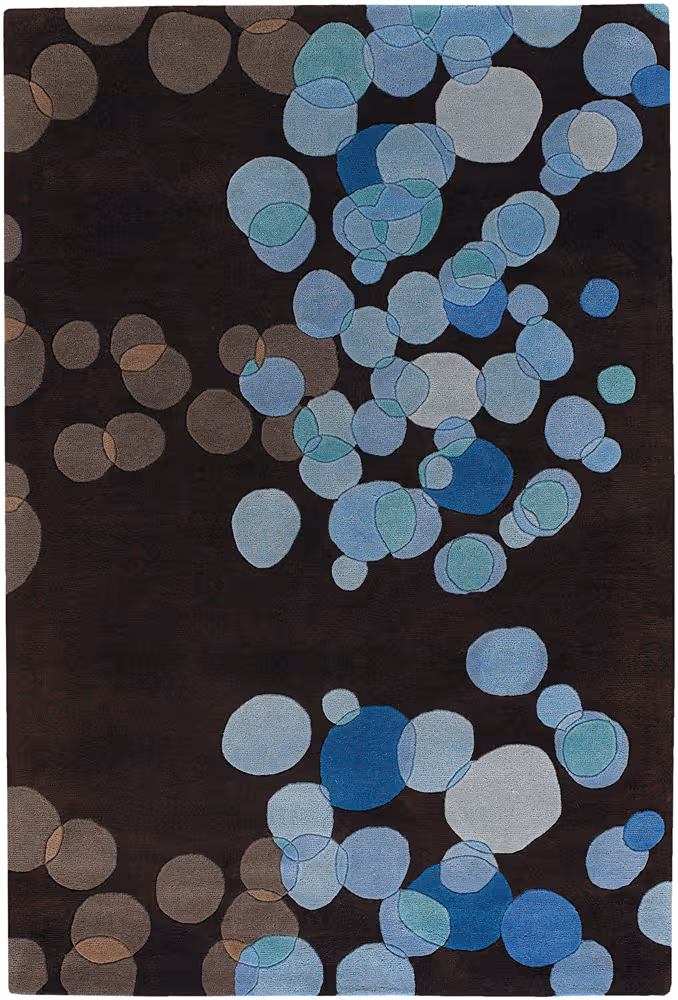 Chandra Bense AVL-6116 Dk. Brown Abstract Rug