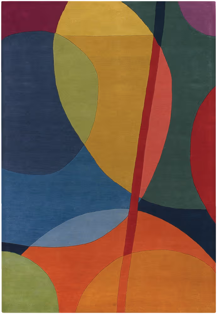 Chandra Bense BEN-3010 Dk. Blue Abstract Rug
