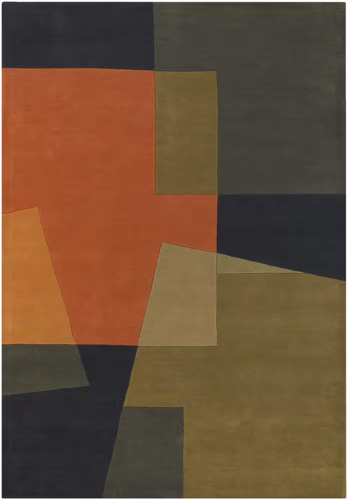 Chandra Bense BEN-3014 Green Abstract Rug