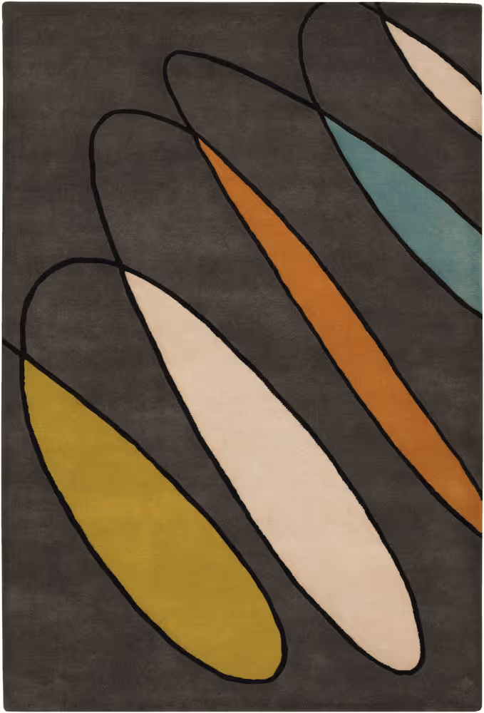 Chandra Bense BEN-3020 Dk. Gray Abstract Rug