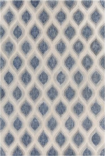 Chandra Clara CLA-7100 Blue Patterned Silk Rug Product Image