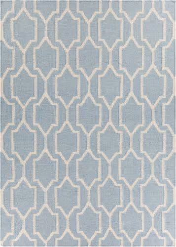 Chandra Dacio DAC-34601 Lt. Blue Flatweave Patterned Rug Product Image