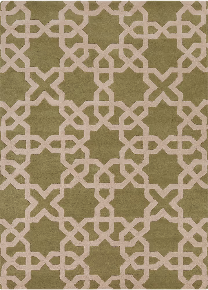 Chandra Davin DAV-25801 Green Wool Rug