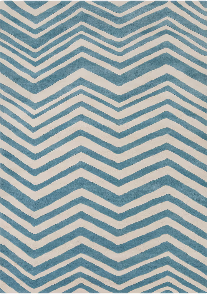 Chandra Davin DAV-25807 Lt. Blue Wool Rug
