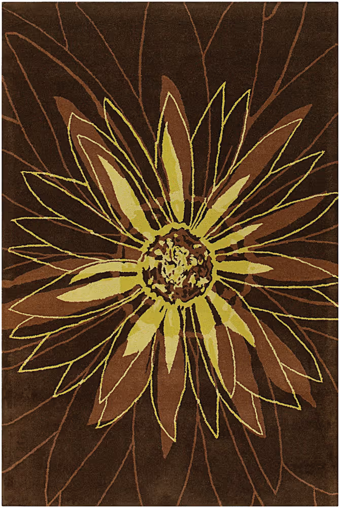 Chandra Daisa DHA-7501 Brown Wool Rug