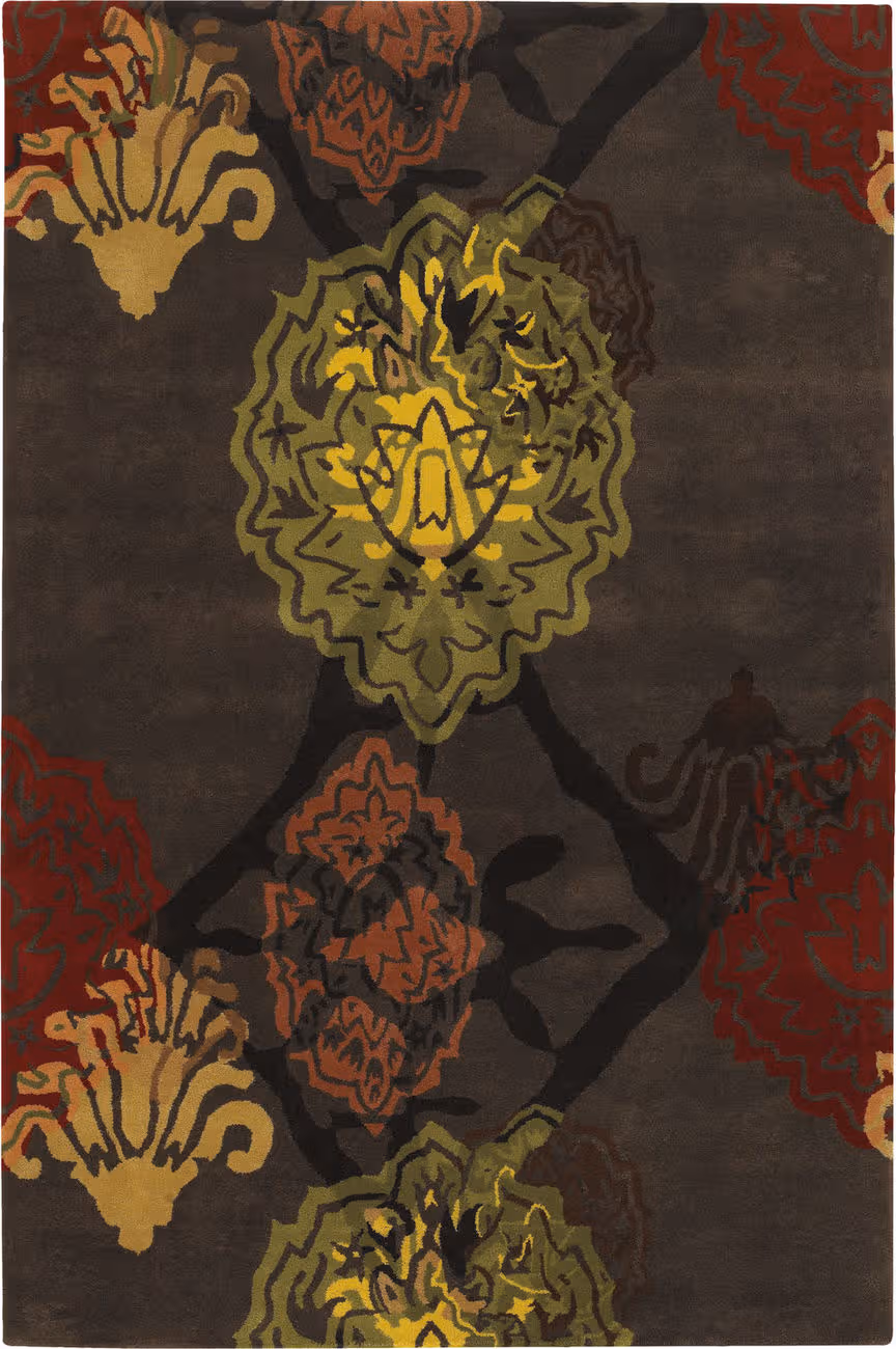 Chandra Daisa DHA-7503 Brown Wool Rug